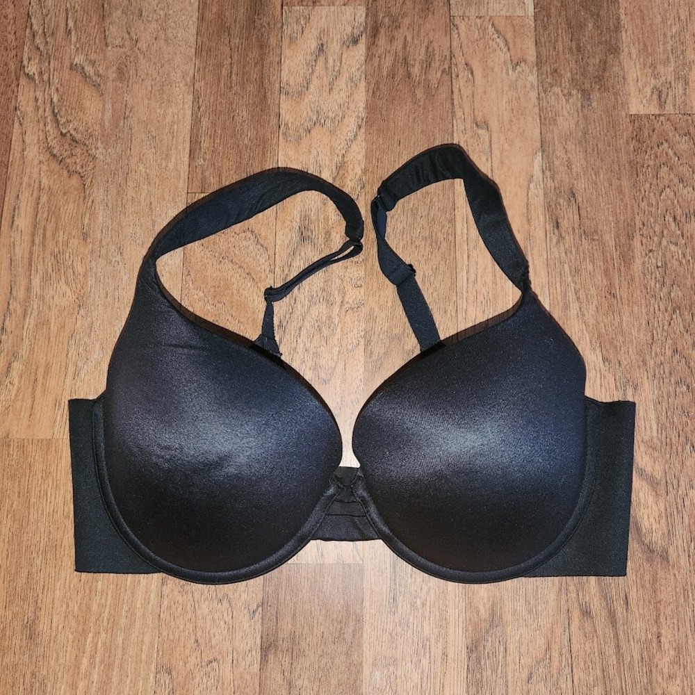 Auden Light Lift Plunge Bra Black 36D Underwire Molded Cup Seamless Everyday 729